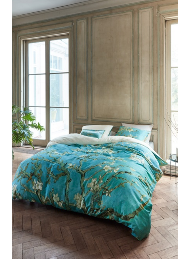 Beddinghouse Dekbedovertrek Almond Blossom Blauw - Katoensatijn