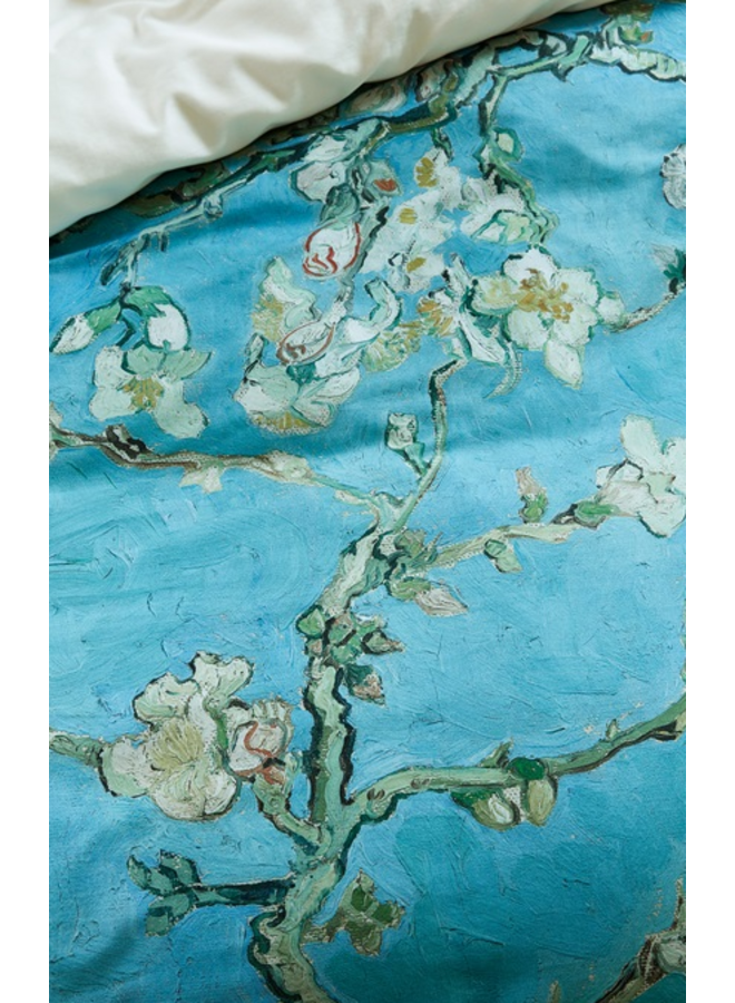 Beddinghouse Dekbedovertrek Almond Blossom Blauw - Katoensatijn