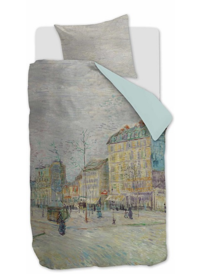 Dekbedovertrek Boulevard Grijs - Katoensatijn