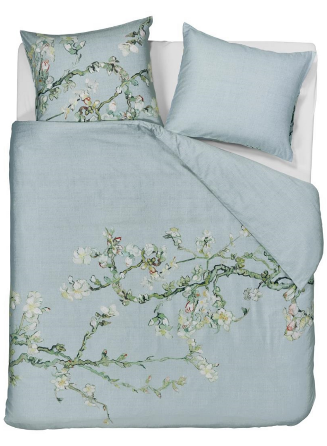 Dekbedovertrek Blossom Blauwgrijs - Katoensatijn PL1