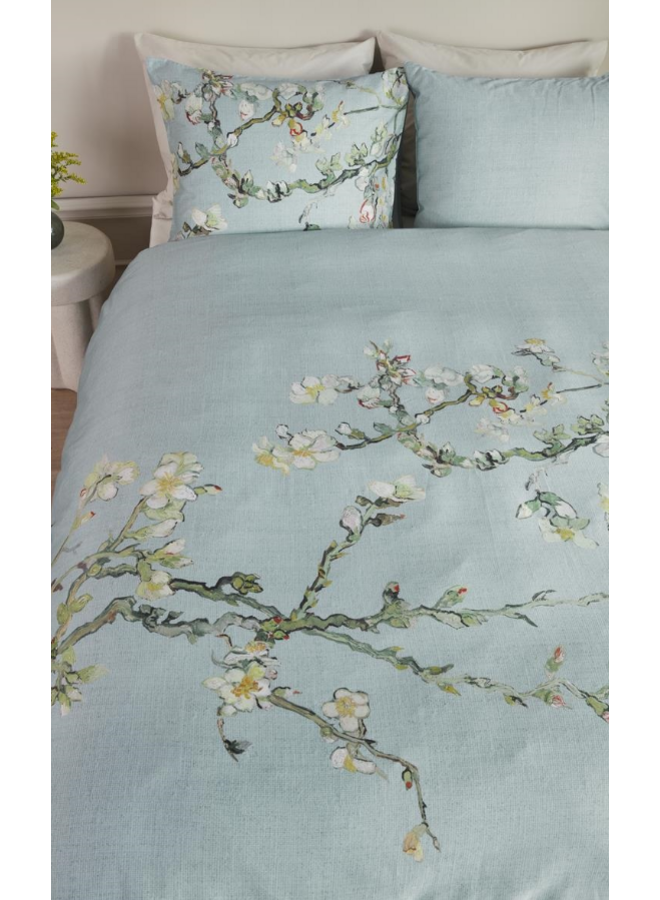 Beddinghouse Dekbedovertrek Blossom Blauwgrijs - Katoensatijn