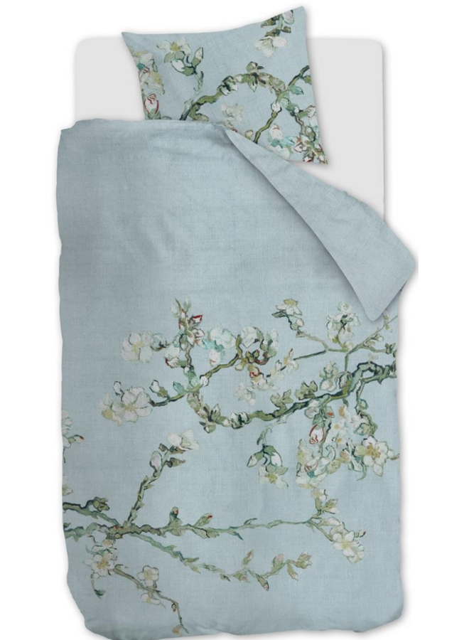 Beddinghouse Dekbedovertrek Blossom Blauwgrijs - Katoensatijn