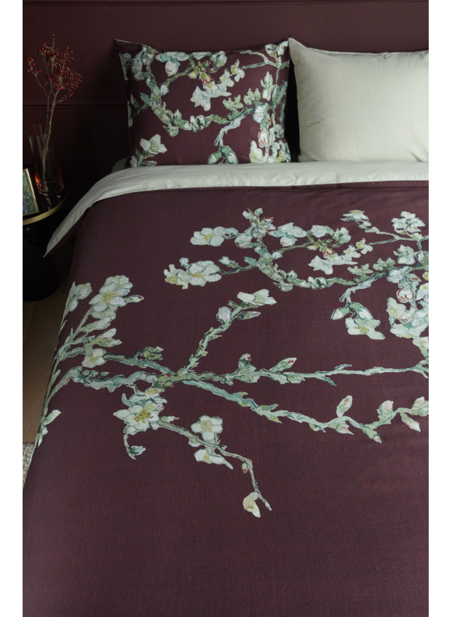 Beddinghouse Dekbedovertrek Blossom Bordo - Katoensatijn