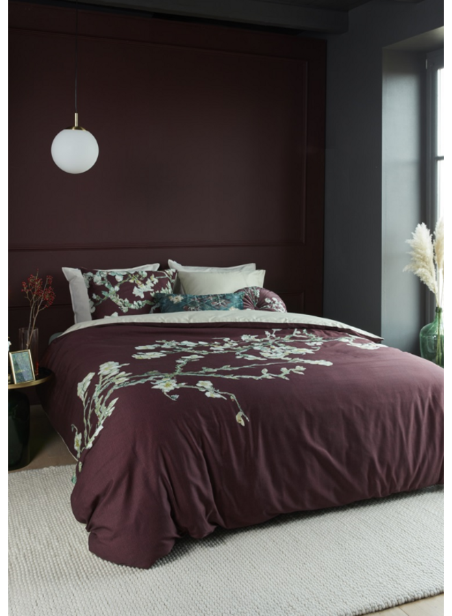 Beddinghouse Dekbedovertrek Blossom Bordo - Katoensatijn