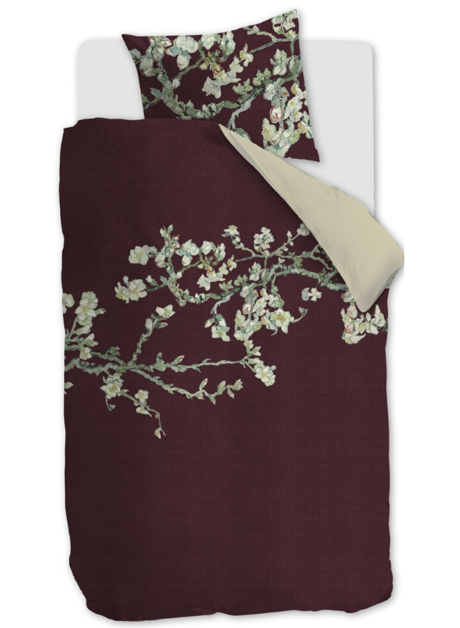 Beddinghouse Dekbedovertrek Blossom Bordo - Katoensatijn