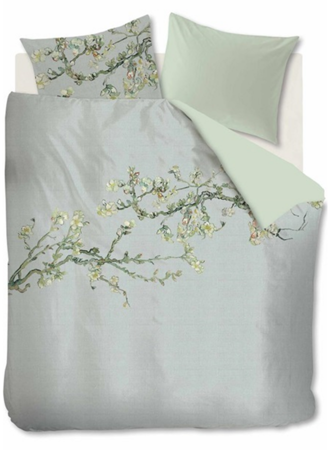 Dekbedovertrek Blossom Grijs - Katoensatijn