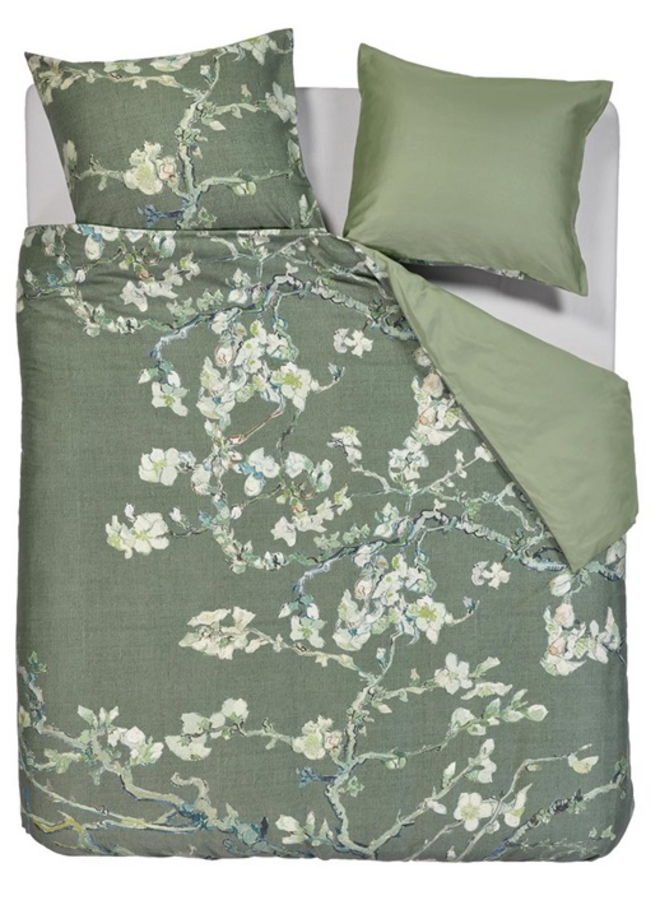 Dekbedovertrek Blossoming Groen - Katoensatijn