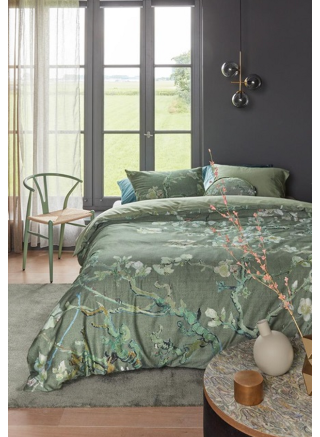 Beddinghouse Dekbedovertrek Blossoming Groen - Katoensatijn