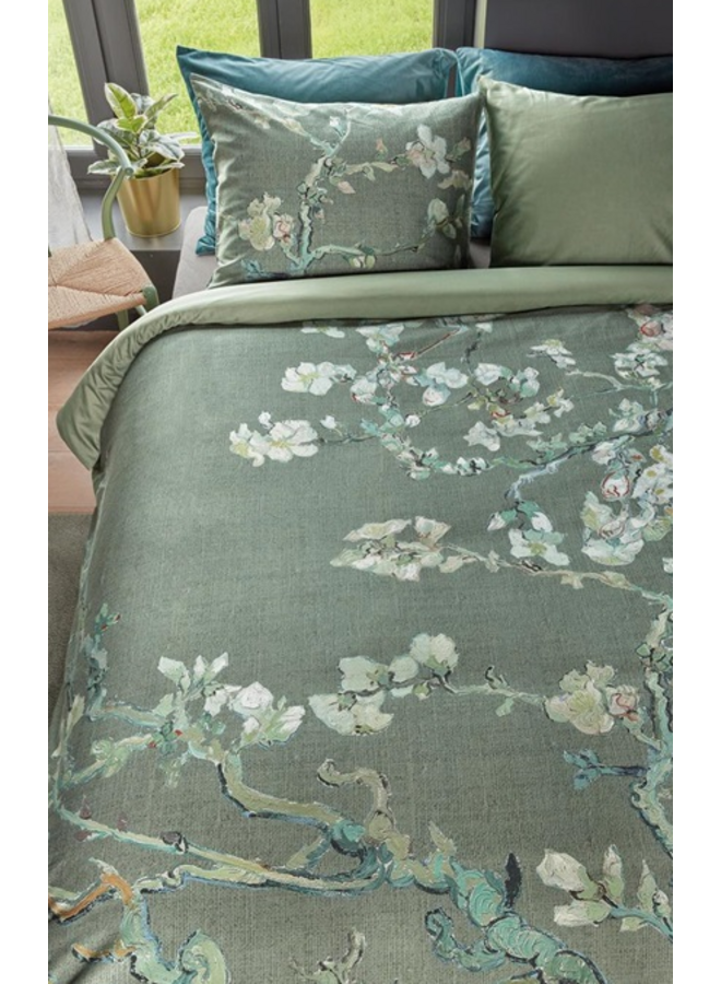 Beddinghouse Dekbedovertrek Blossoming Groen - Katoensatijn