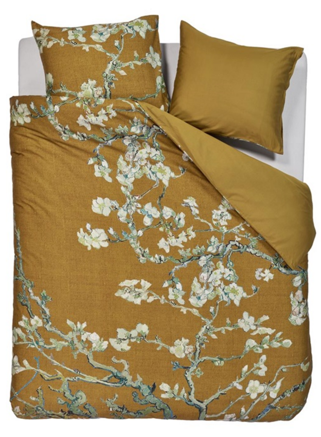 Beddinghouse Dekbedovertrek Blossoming Oker - Katoensatijn
