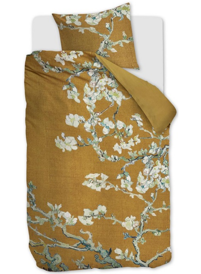 Beddinghouse Dekbedovertrek Blossoming Oker - Katoensatijn