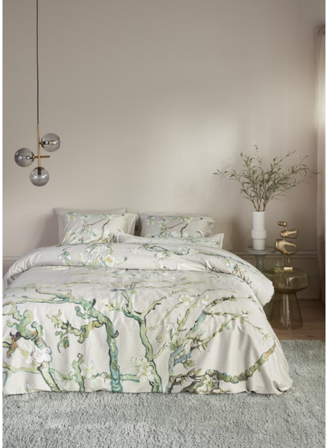 Beddinghouse Dekbedovertrek Blossoming Zand - Katoensatijn