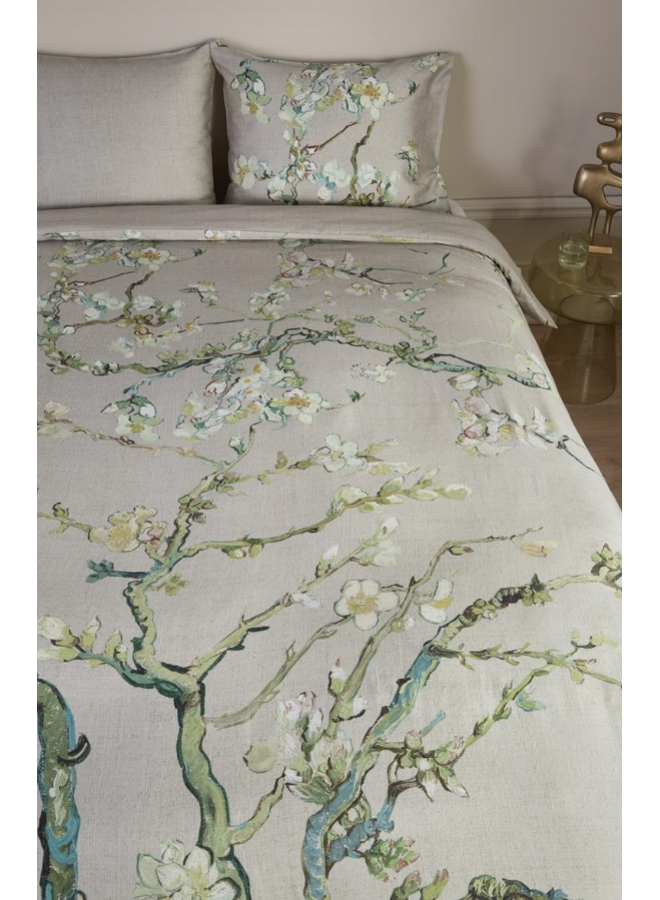 Beddinghouse Dekbedovertrek Blossoming Zand - Katoensatijn