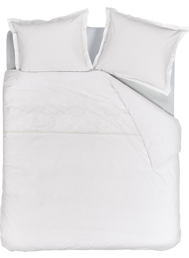 Beddinghouse Dekbedovertrek Broderie Fleurie Wit - Percale Katoen