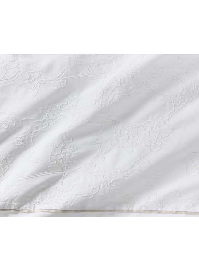 Beddinghouse Dekbedovertrek Broderie Fleurie Wit - Percale Katoen