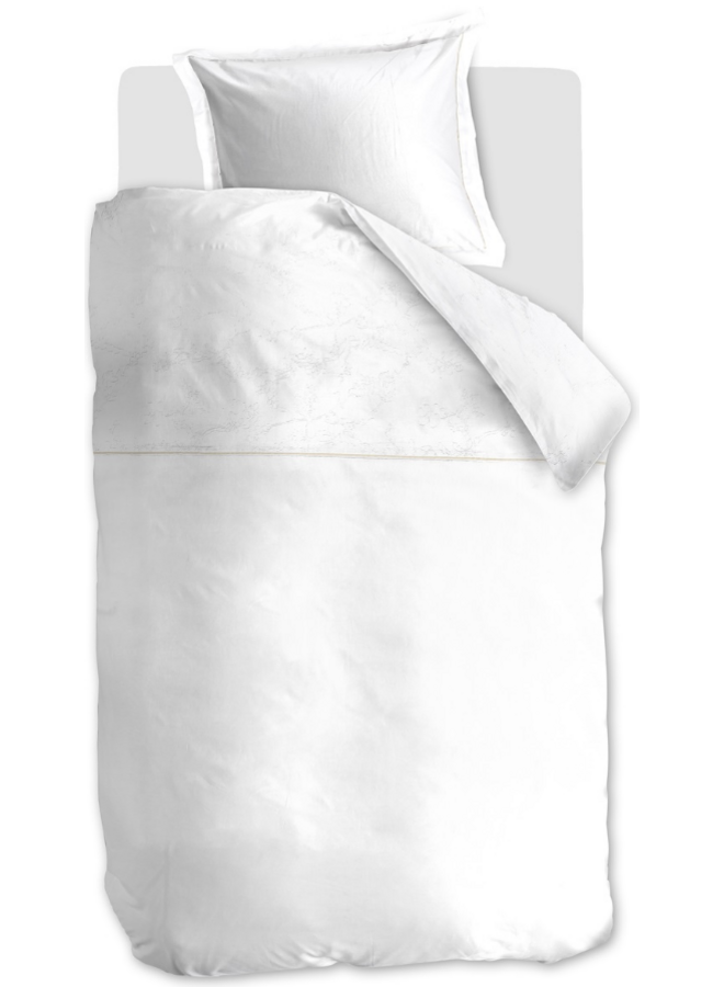 Beddinghouse Dekbedovertrek Broderie Fleurie Wit - Percale Katoen