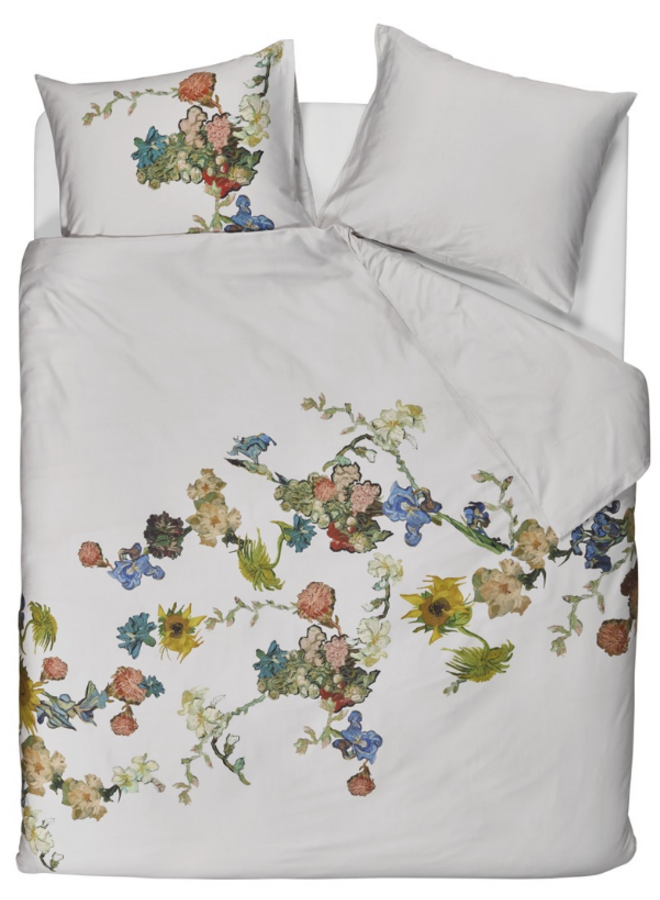 Dekbedovertrek Guirlande des Fleurs Zand - Katoensatijn