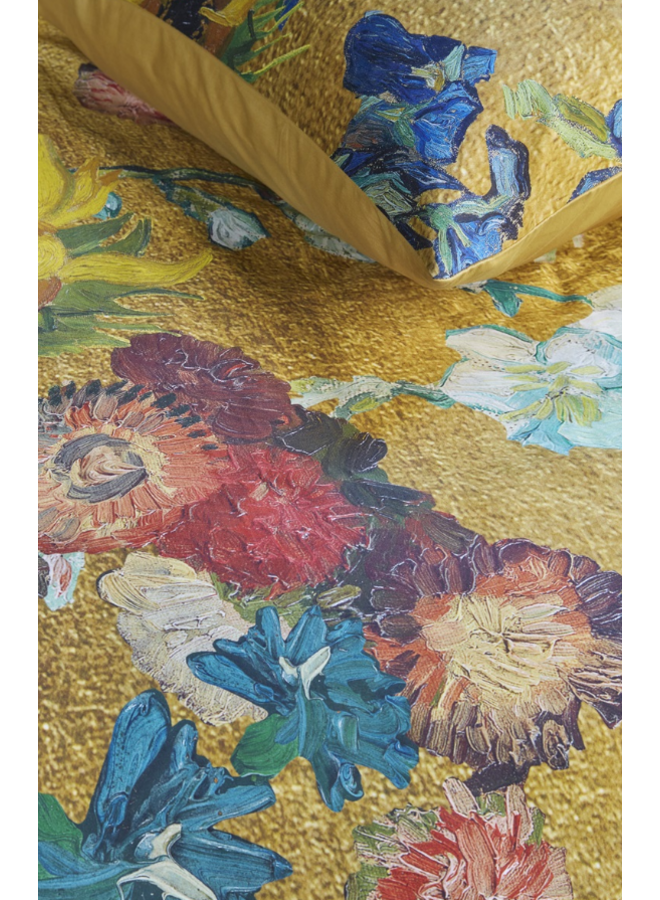 Beddinghouse Dekbedovertrek Partout des Fleurs Goud - Katoensatijn