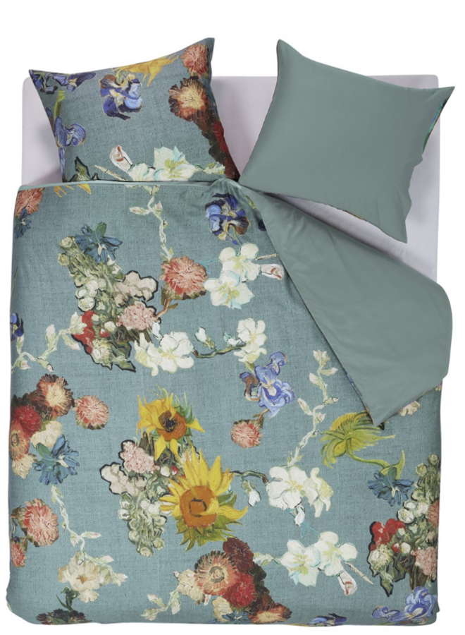Beddinghouse Dekbedovertrek Partout des Fleurs Groen - Katoensatijn