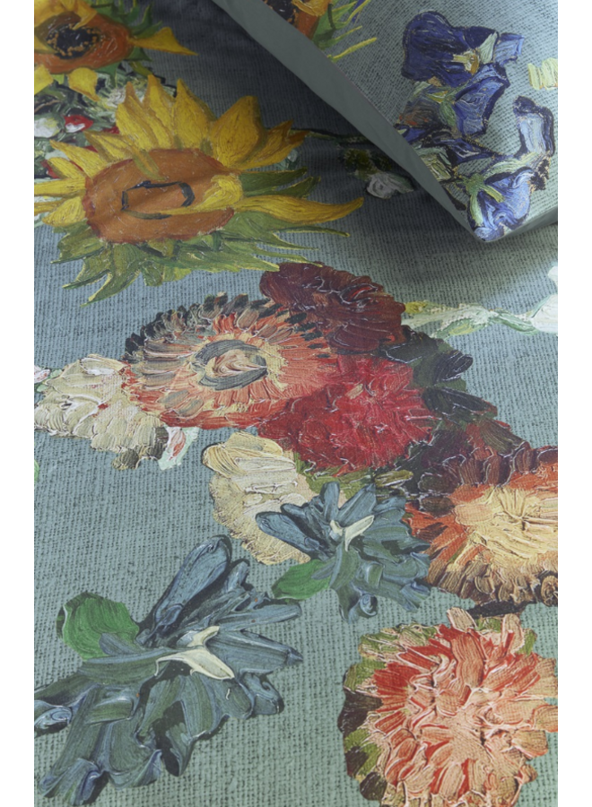 Beddinghouse Dekbedovertrek Partout des Fleurs Groen - Katoensatijn