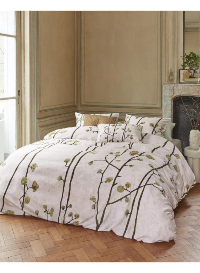 Beddinghouse Dekbedovertrek Plum Blossoms Zand - Katoensatijn