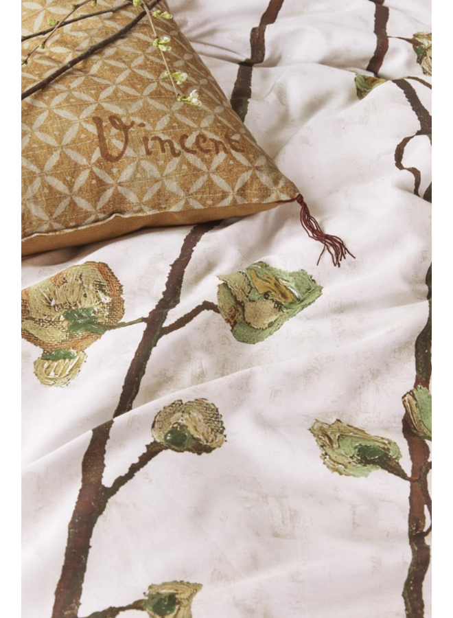 Beddinghouse Dekbedovertrek Plum Blossoms Zand - Katoensatijn