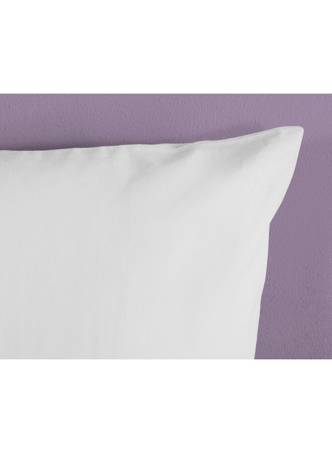 HIP Dekbedovertrek Uni Wit - Katoensatijn