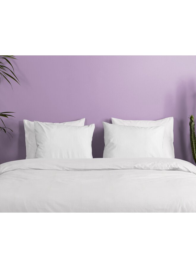 HIP Dekbedovertrek Uni Wit - Katoensatijn