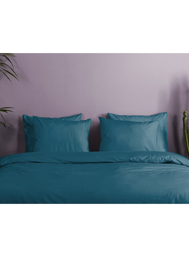 HIP Dekbedovertrek Uni Petrol - Katoensatijn