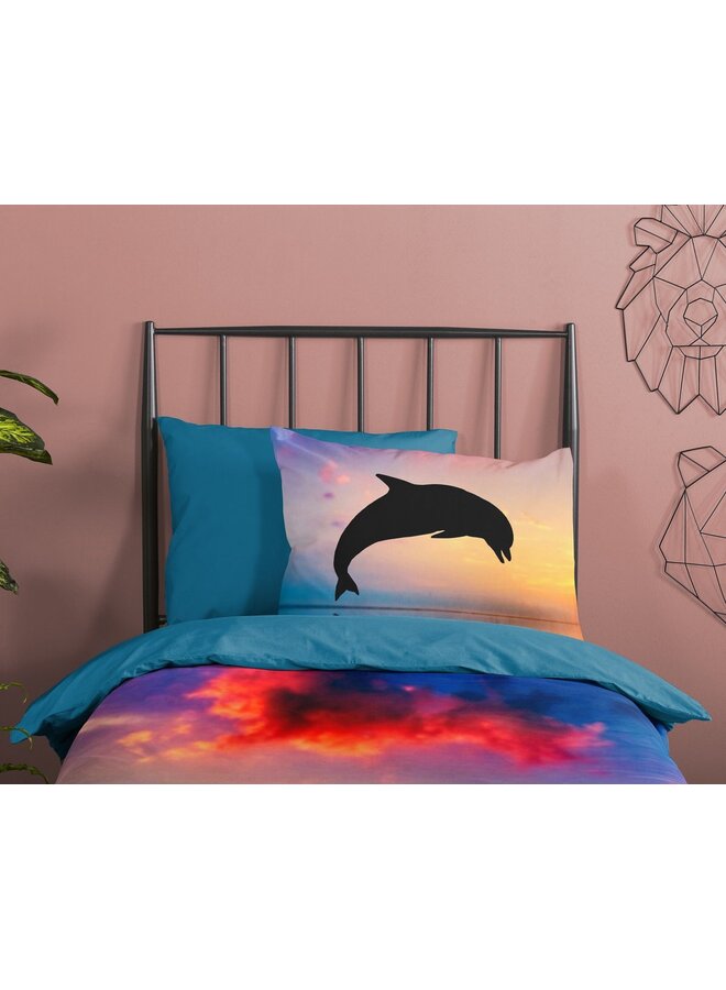 Good Morning Dekbedovertrek Kids Dolphin Multi - Katoen