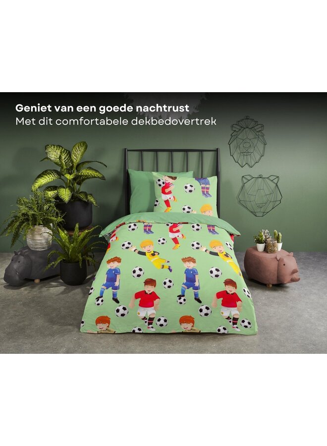 Good Morning Dekbedovertrek Kids Go Groen - Katoen