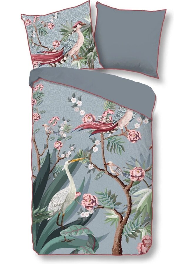 Descanso Dekbedovertrek Sarenza Grijs - Biologisch Katoensatijn