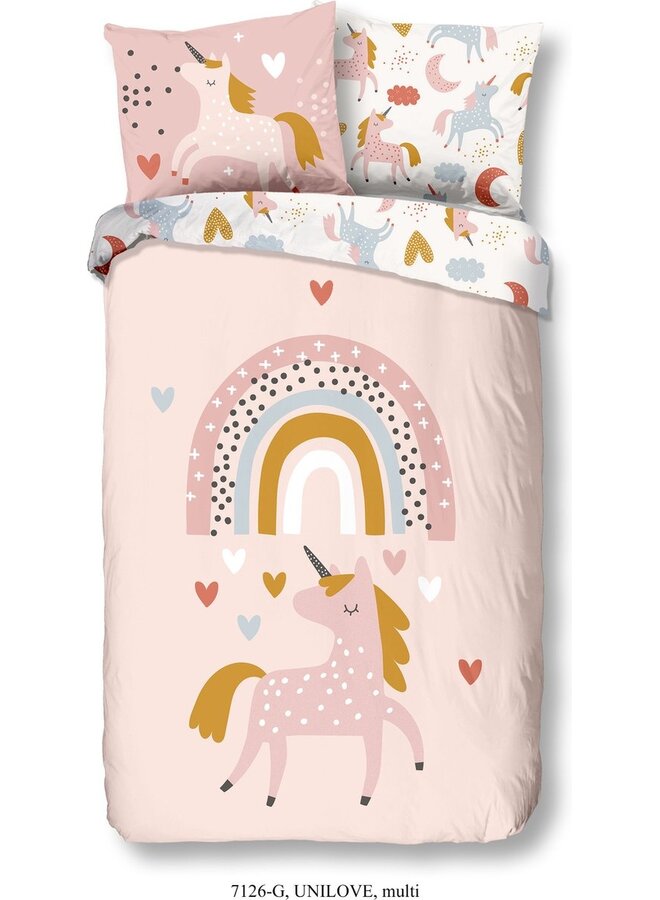 Dekbedovertrek Kids Unicorn Multi  - Katoen PL3