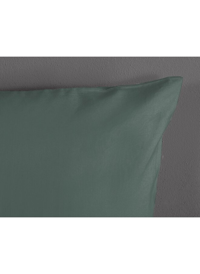 Good Morning Dekbedovertrek Uni Olijf Groen - Katoen