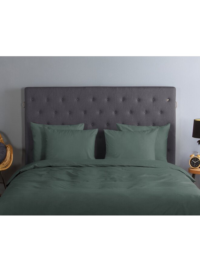 Good Morning Dekbedovertrek Uni Olijf Groen - Katoen