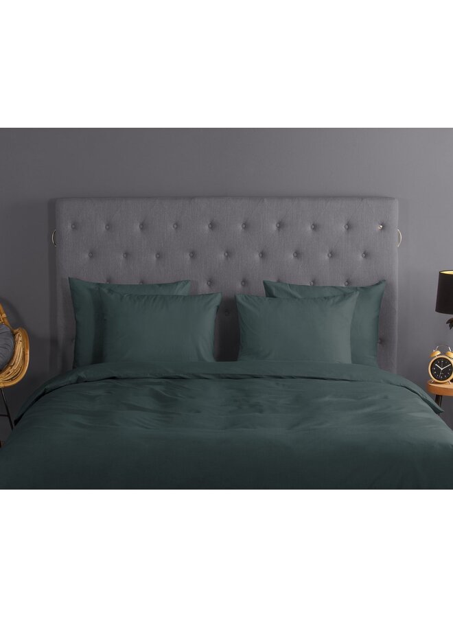 Good Morning Dekbedovertrek Uni Groen - Katoen