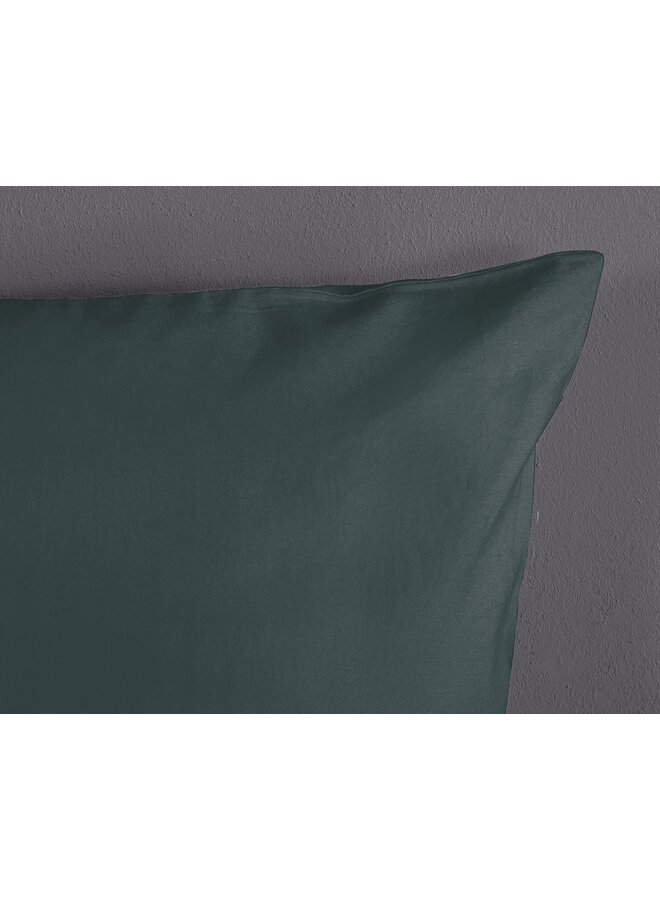 Good Morning Dekbedovertrek Uni Groen - Katoen