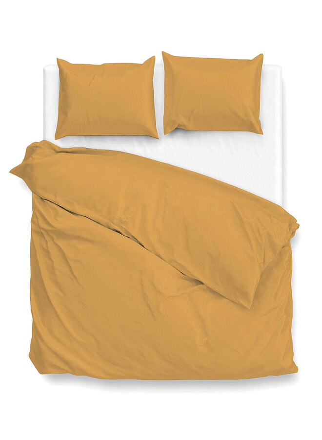 ZO! Home Dekbedovertrek Satinado Okergeel - Katoensatijn