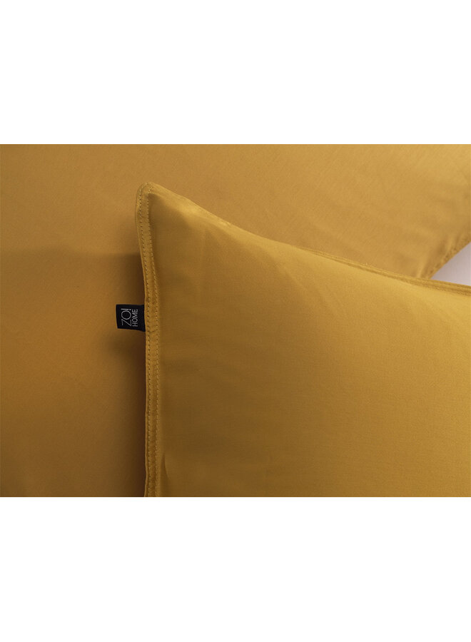 ZO! Home Dekbedovertrek Satinado Okergeel - Katoensatijn