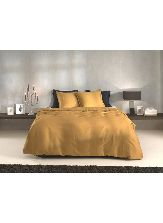 ZO! Home Dekbedovertrek Satinado Okergeel - Katoensatijn