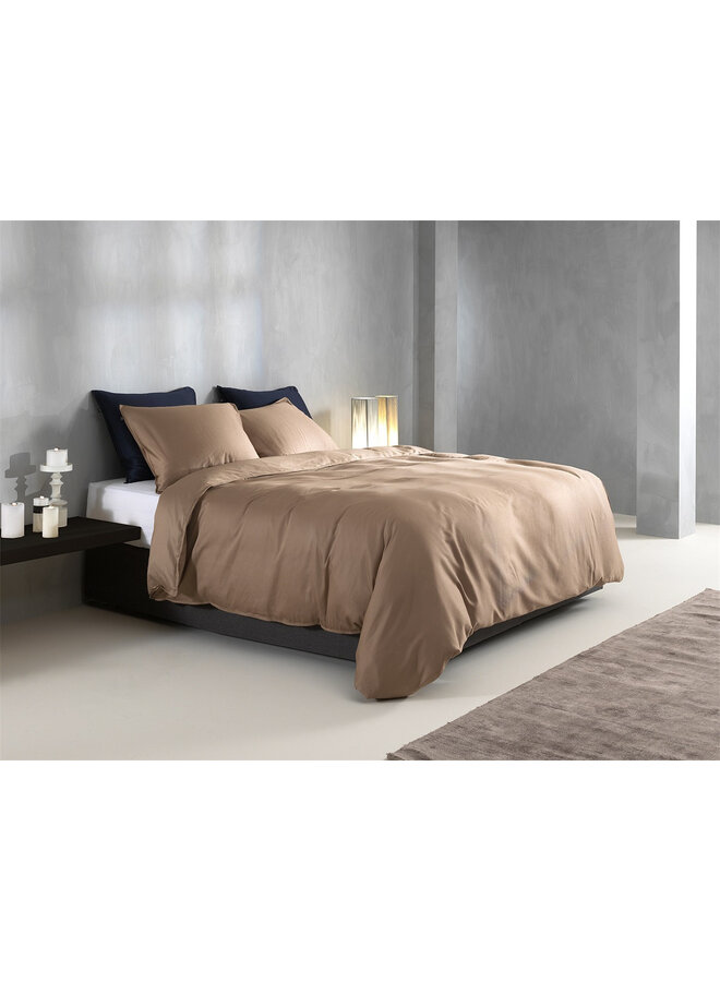 ZO! Home Dekbedovertrek Satinado Bruin - Katoensatijn