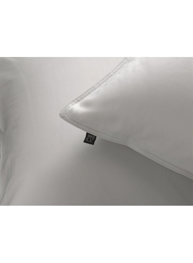 ZO! Home Dekbedovertrek Satinado Licht Grijs - Katoensatijn