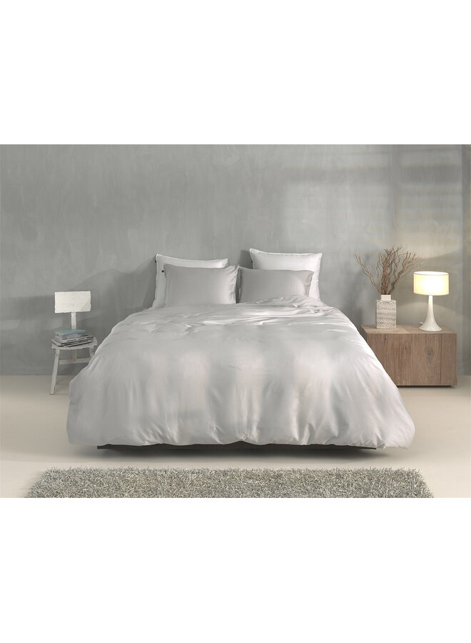 ZO! Home Dekbedovertrek Satinado Licht Grijs - Katoensatijn