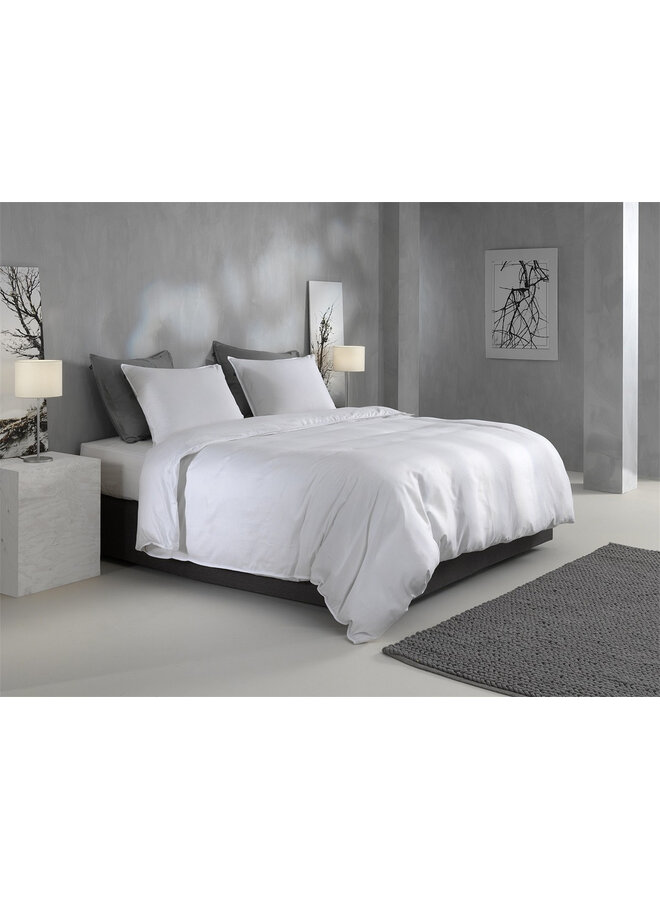 ZO! Home Dekbedovertrek Satinado Wit - Katoensatijn