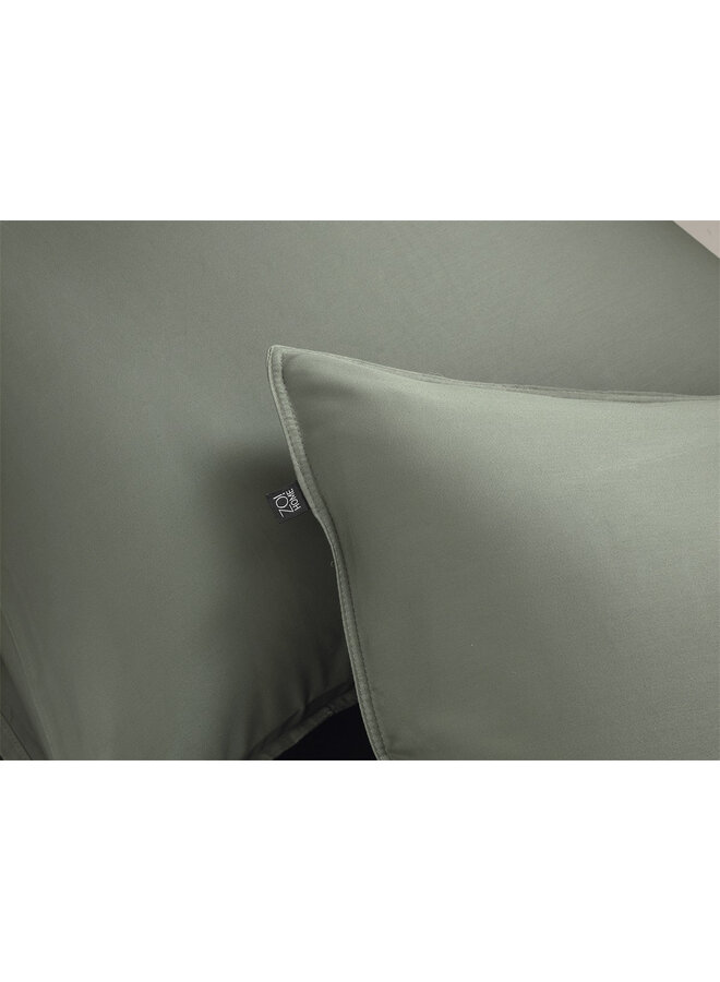 ZO! Home Dekbedovertrek Satinado Groen - Katoensatijn