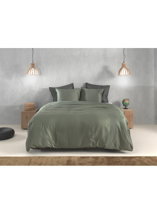 ZO! Home Dekbedovertrek Satinado Groen - Katoensatijn