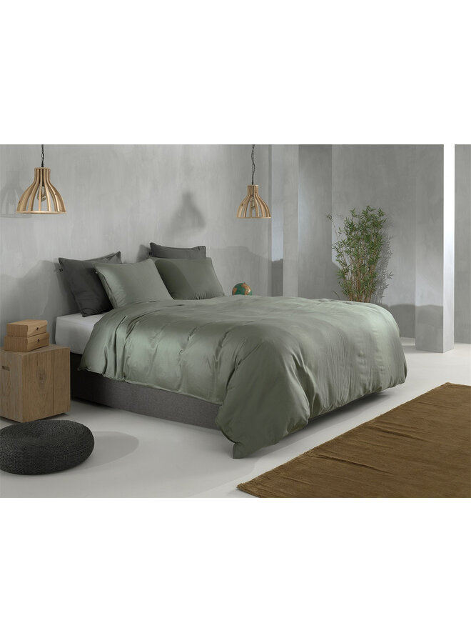ZO! Home Dekbedovertrek Satinado Groen - Katoensatijn