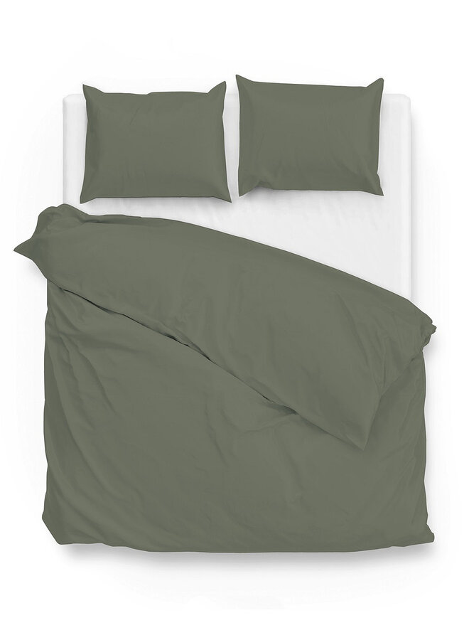 Dekbedovertrek Satinado Groen - Katoensatijn PL1