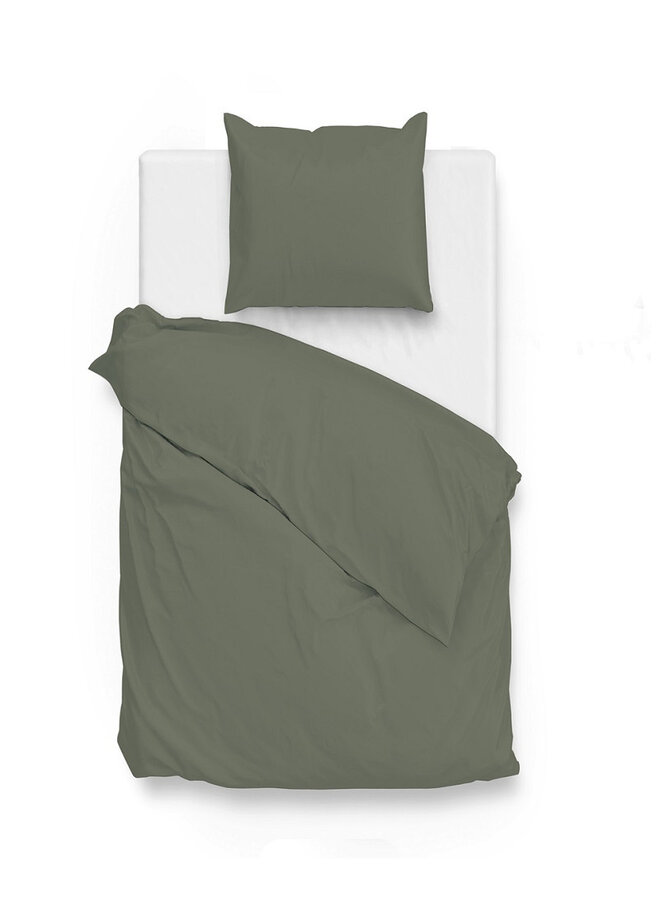 ZO! Home Dekbedovertrek Satinado Groen - Katoensatijn