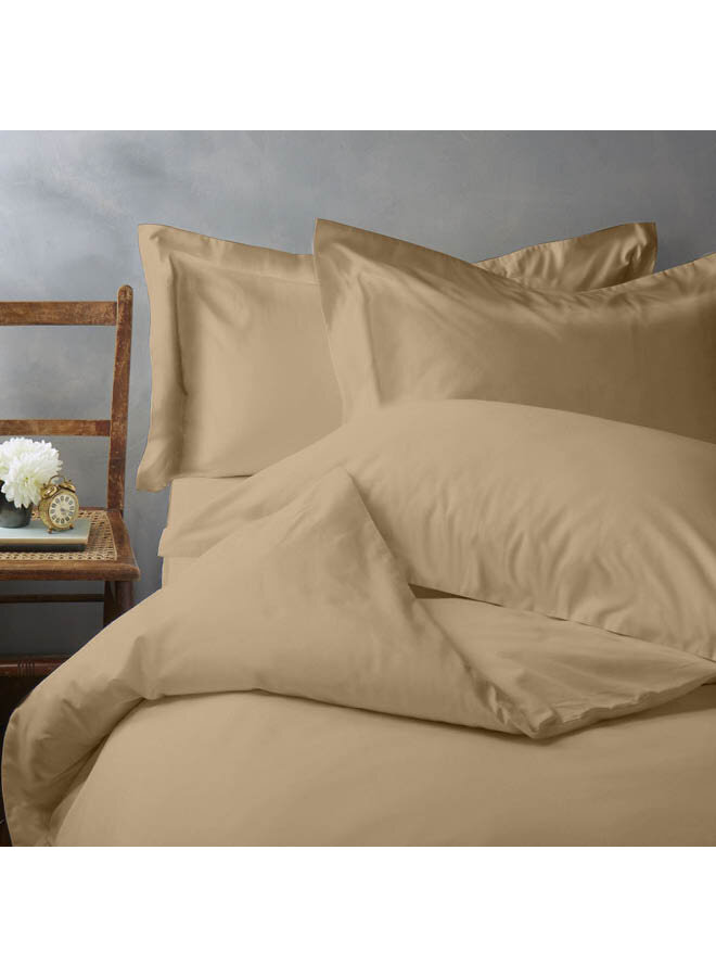 Cascina Colorini Dekbedovertrek Park Lane Zand - Egyptisch Percale Katoen